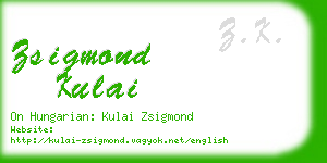 zsigmond kulai business card
